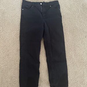 Express black straight ankle high rise jeans 6R